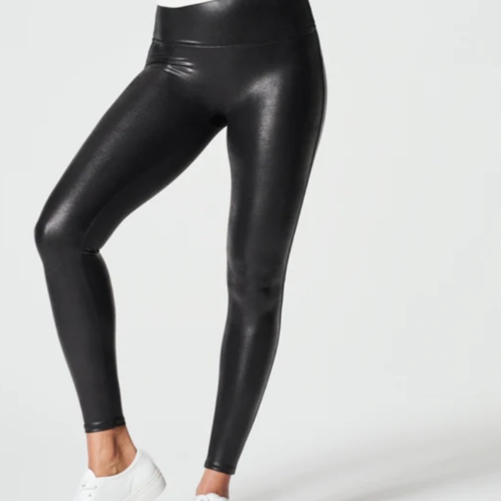 SPANX Faux Leather Leggings Size XL